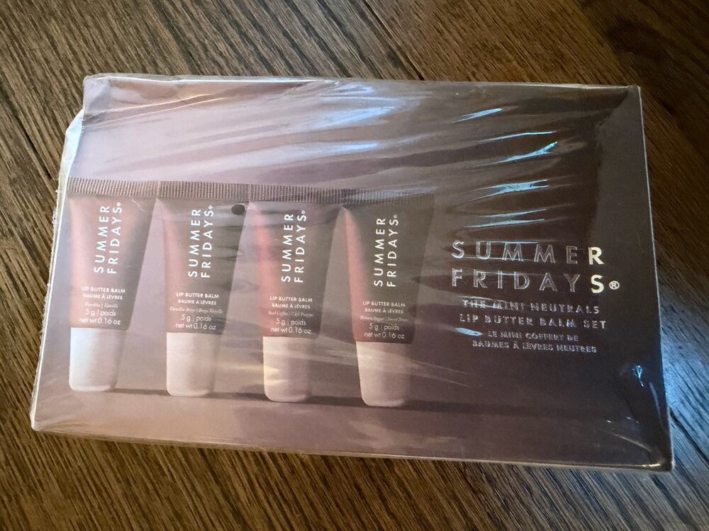 Summer Fridays The Mini Neutrals Lip Butter Balm Set NIB Sealed
